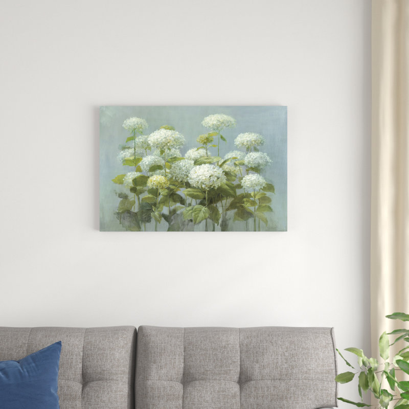 " White Hydrangea Garden ", 30" H x 20" W x 1.25" D