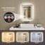 Miroir de salle de bain à DEL de 20 po x 28 po, éclairé à l'avant et à l'arrière, gradable en continu, 3 couleurs CRI90 +, mémoire de luminosité, incassable, miroir de meuble-lavabo à DEL antibuée, imperméable IP44