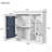 Wall Mounted Bathroom Cabinet With Mirror And 3 Shelves, Perfect For Over Toilet Storage And Space Efficiency