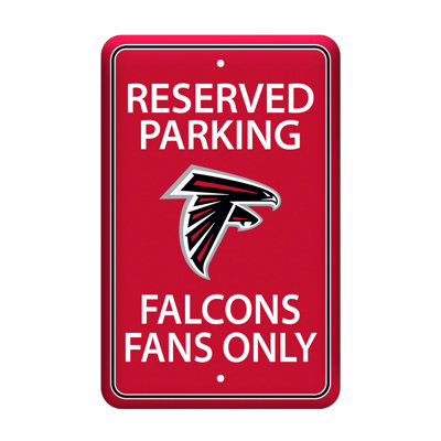 Atlanta Falcons Plastic Parking Sign 18x12