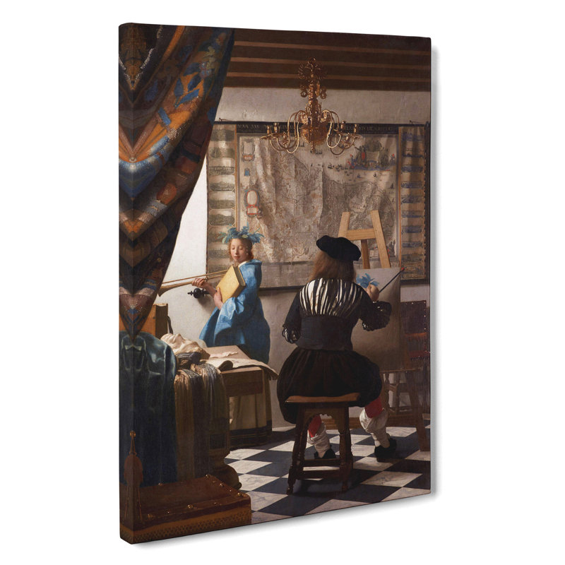 The Art by Johannes Vermeer - Wrapped Canvas Painting, 40cm H x 35cm W x 3cm D