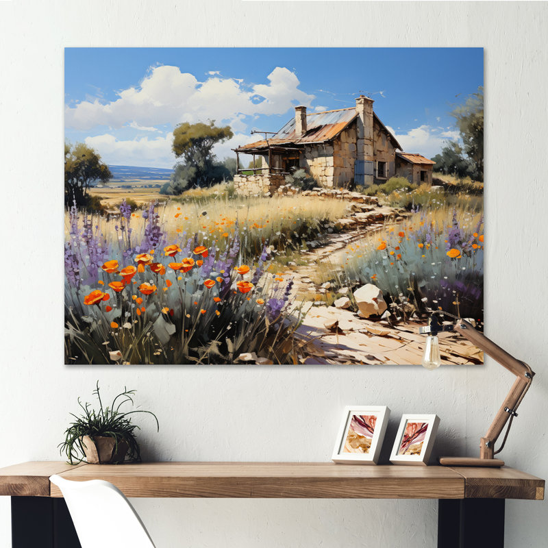 Charme rustique sur toile, H 24 po x l 32 po x P 1 po, Toile tendue