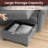 54" Wide 2-Seat Modular Sectional with Storage Ottoman - Memory Foam & Pocket Spring