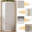 Armoire de rangement de style campagnard 70,1 po avec portes cannelées, garde-manger avec tablettes réglables-1244799837