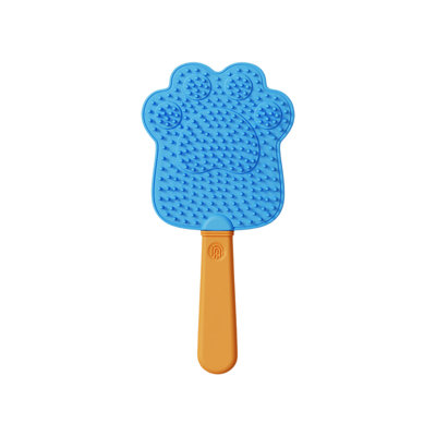 Brosse de massage pour animaux de compagnie, 7,48 x 3,54 x 0,39 pouces, bleu