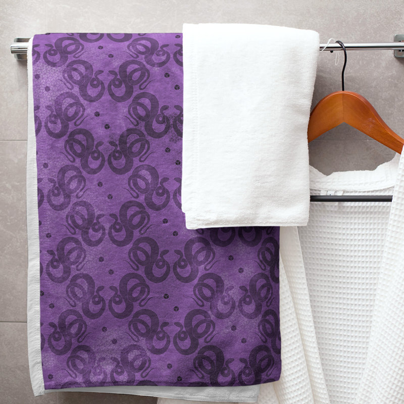 Serviette de bain serpents, Mauve