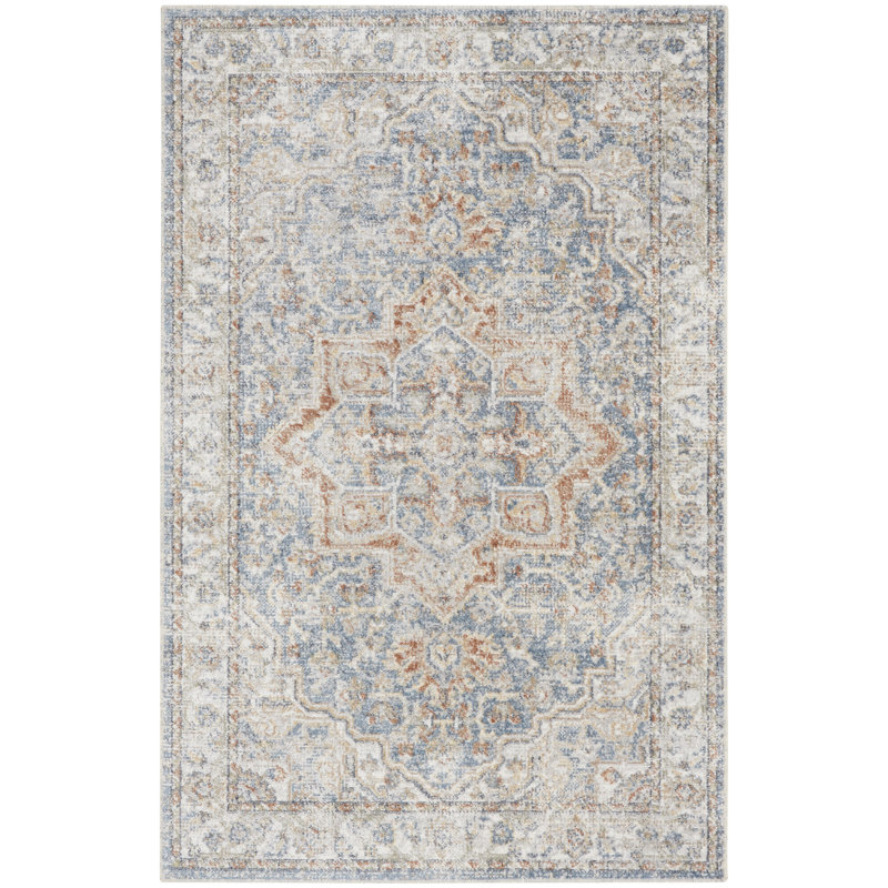 Lake Macquarie Washable Oriental Indoor Rug, Rectangle 4' x 6'