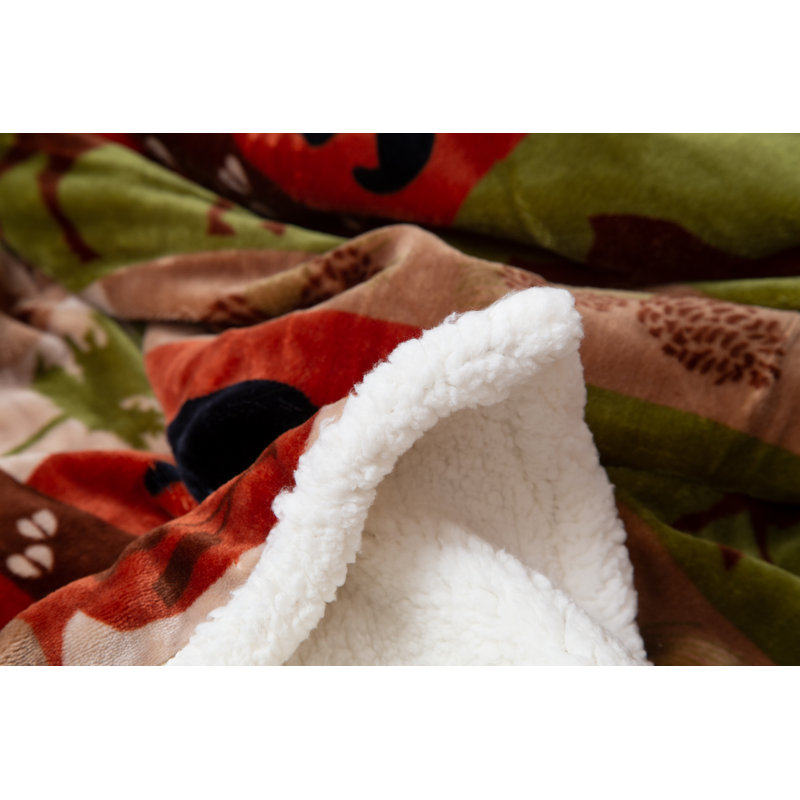 Patchwork Lodge Plush throw