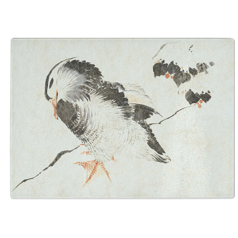 Glass Duck Sketch by Katsushika Hokusai Chopping Board, 28.5 cm W x 20 cm L