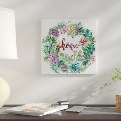 « succulent couronne home », reproduction de peinture à l’aquarelle