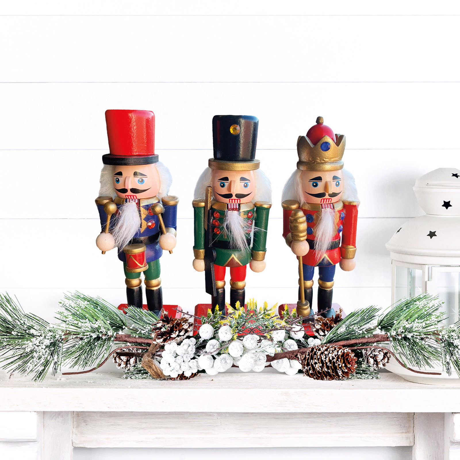 6" Traditional Nutcrackers, Set of 3