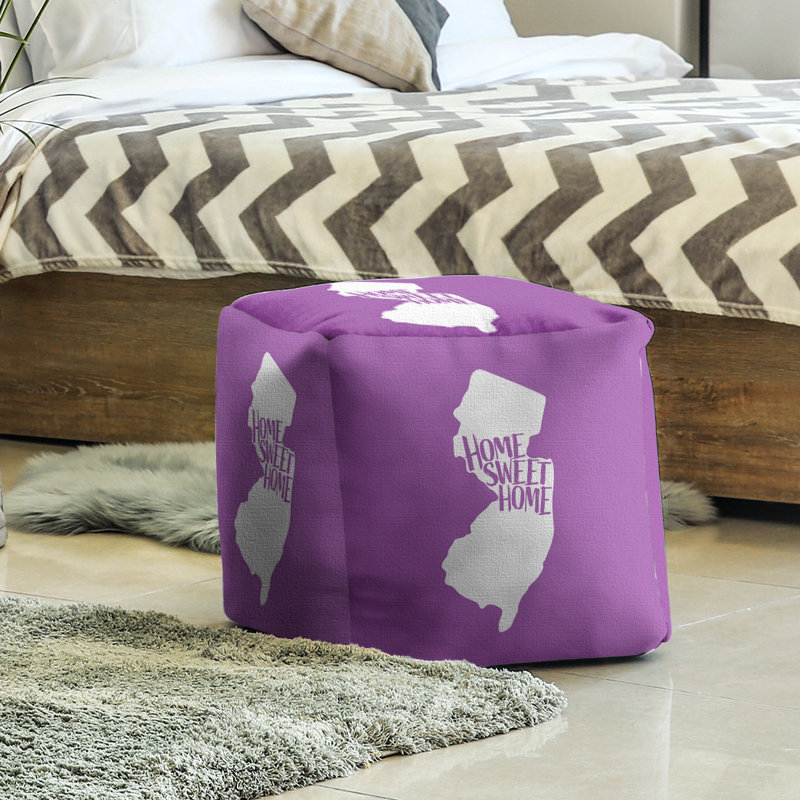 Repose-pieds cube new jersey home, Violet