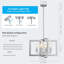 Luminaire suspendu 4 lumières Modern Farmhouse Chandelier