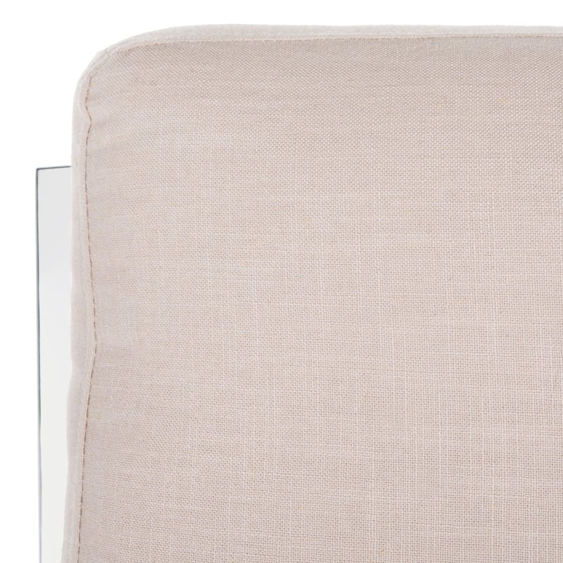 Nyman 30Cm Wide Tufted Linen Armchair, Beige Linen