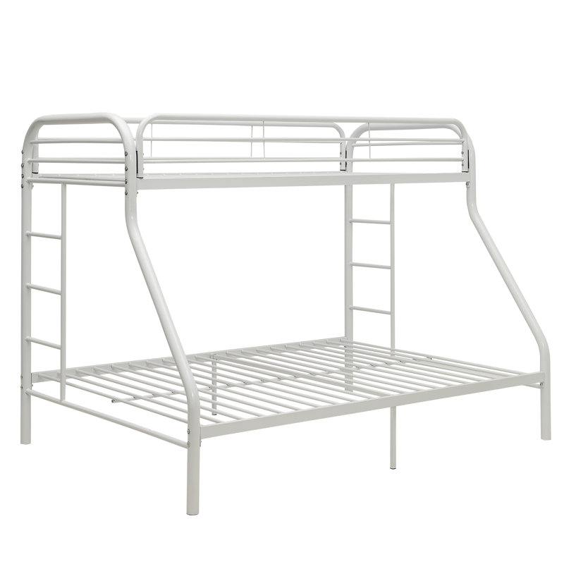 Henline Kids Bunk Bed, White, Twin XL Over Queen