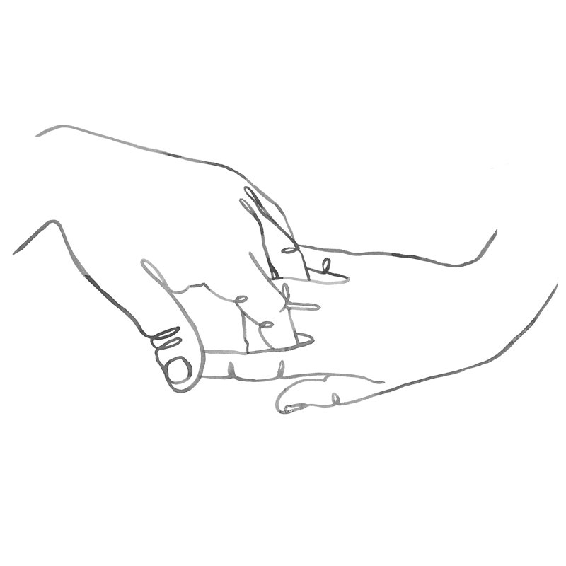 Gestures In Hand II by Emma Scarvey - Wrapped Canvas Painting, 81cm H x 122cm W