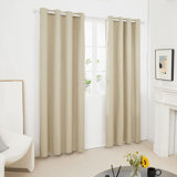 Lythrodontas Faux Linen Total Blackout Curtain Panels
