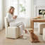 Chaise d'appoint rembourrée avec roulettes Vela