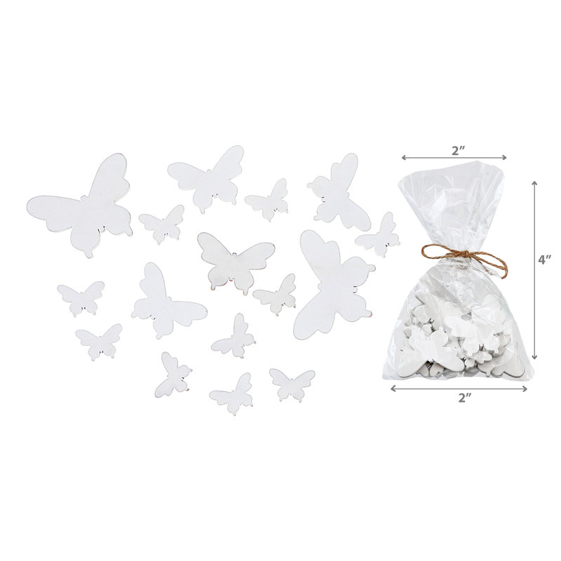 Papillon ornements blancs