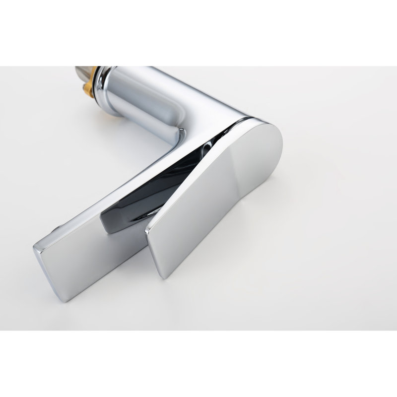 Robinet de lavabo élégant - Débit de 9 l / min, tuyau de salle de bain 600 mm, fixation sur le comptoir