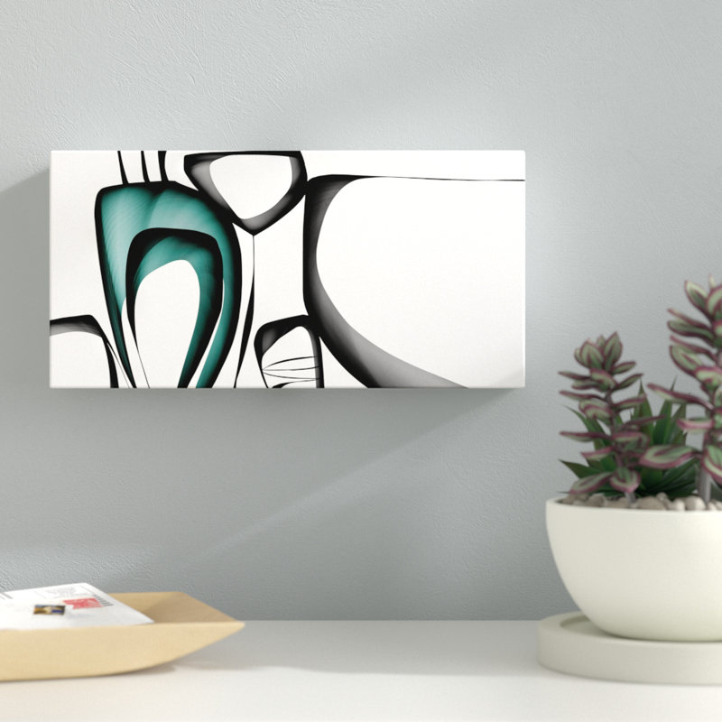 Makris «Mid Century Abstract 2», impression, Toile tendue, H 12 po x l 24 po x P 2 po