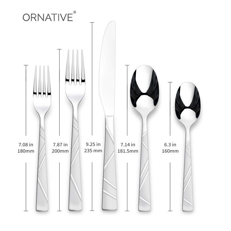 JONAH Sand Finish 20 Pieces Flatware Set