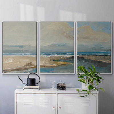 Lincoln Beach - 3 pièces, reproduction sur toile