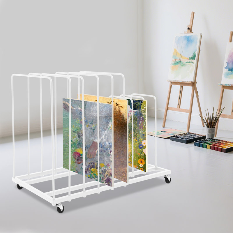 Support de rangement pour œuvres d'art, Blanc