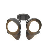 Brooklyn 4 - Light Double Shade Semi Flush Mount