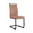 Set of Modern Faux Leather Cantilever Dining Chairs with Vertical Stitching and Metal Base-136959944-129682610-129682607