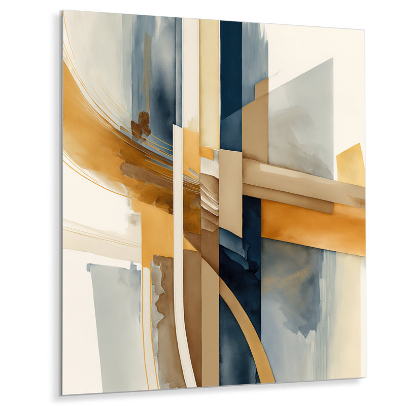 Linzie Glam Abstract Wall Decor on Metal, 32" H x 24" W x 1" D