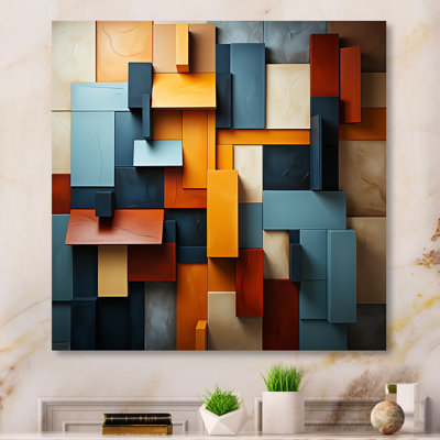 - Collages abstraits, impression murale en métal