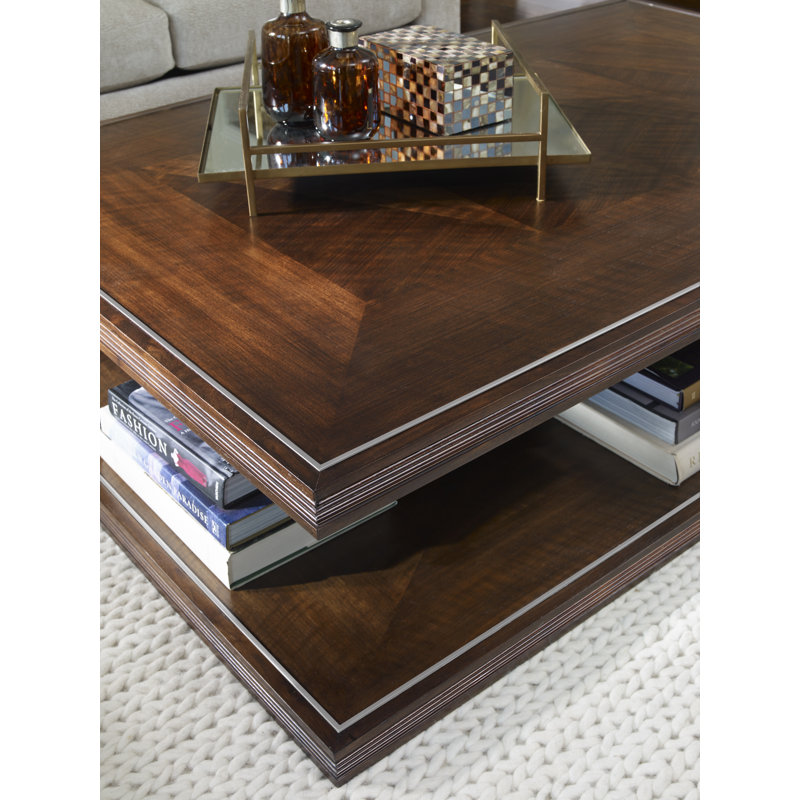 Kirkwood Solid Wood Cocktail Table, Brunette