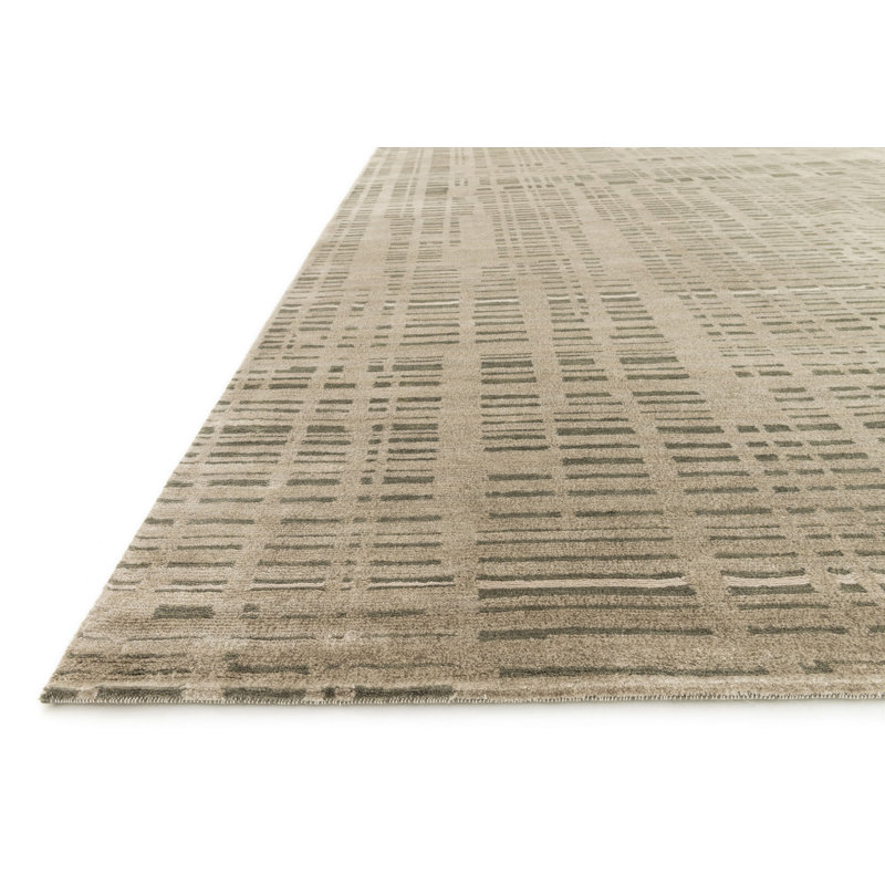 Hermitage Silk and Wool Abstract Indoor Rug, Rectangle 5'6" x 8'6"