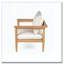 Chaise longue d'extérieur en bois d'acacia