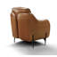 Chaise d'appoint, cappuccino 100% cuir fleur