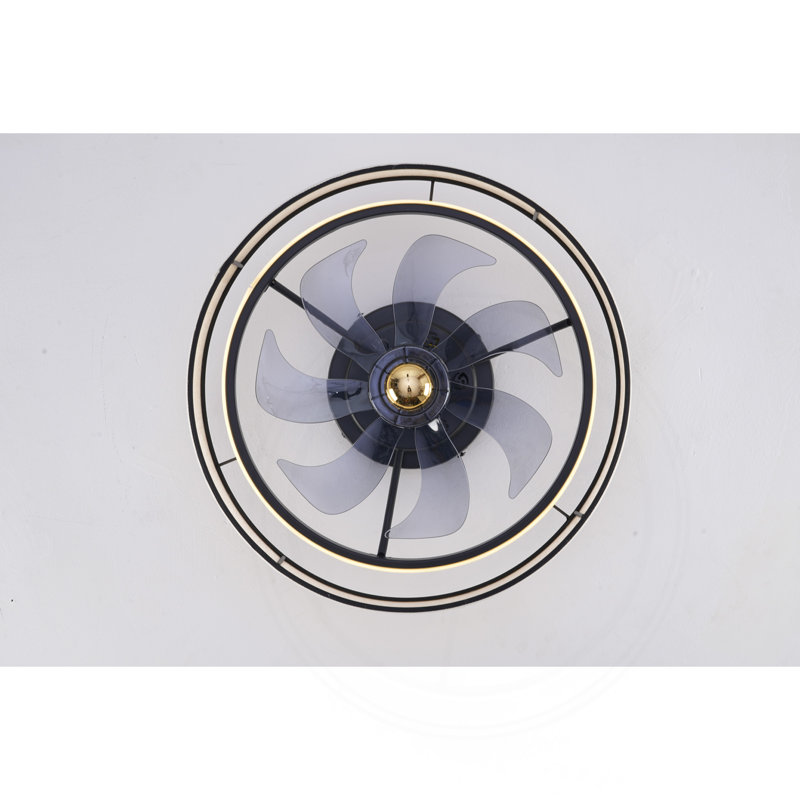 Ventilateur de plafond 20 pièces en tissu Farmhouse 7 PCS avec télécommande, ventilateur de moteur à courant continu silencieux pour le salon, la chambre à coucher et la cuisine