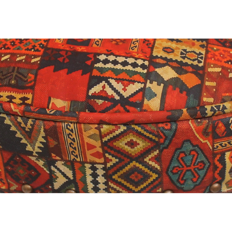 Repose-pieds Anauri, Mélange de coton rustique Moriah rouille