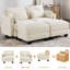 Causeuse modulaire à compression en chenille beige pour la maison