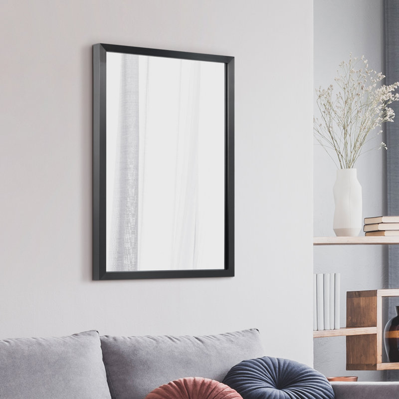 Humber Stainless Steel Rectangle Mirror, Brushed Black