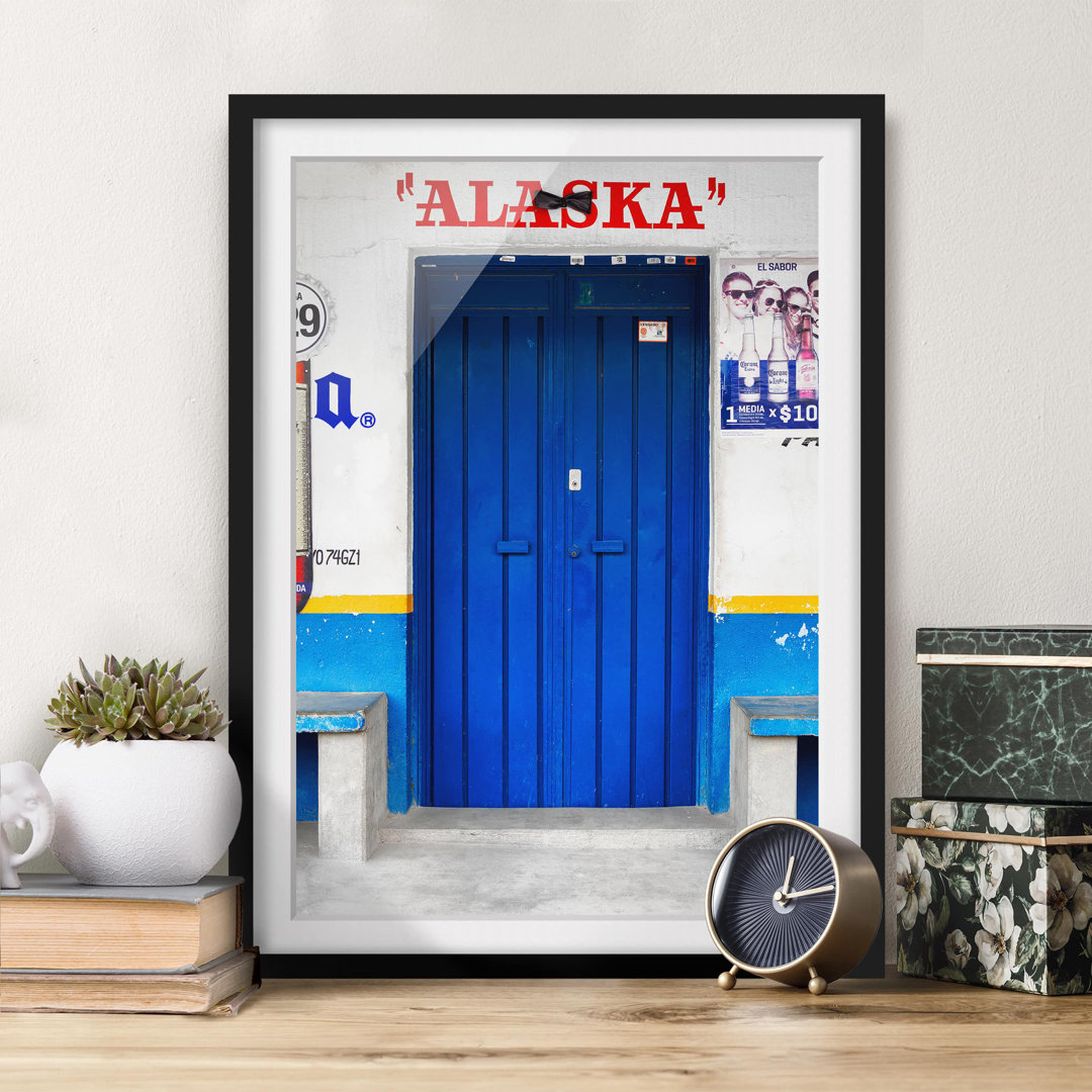 Gerahmtes Papierbild ALASKA Blue Bar