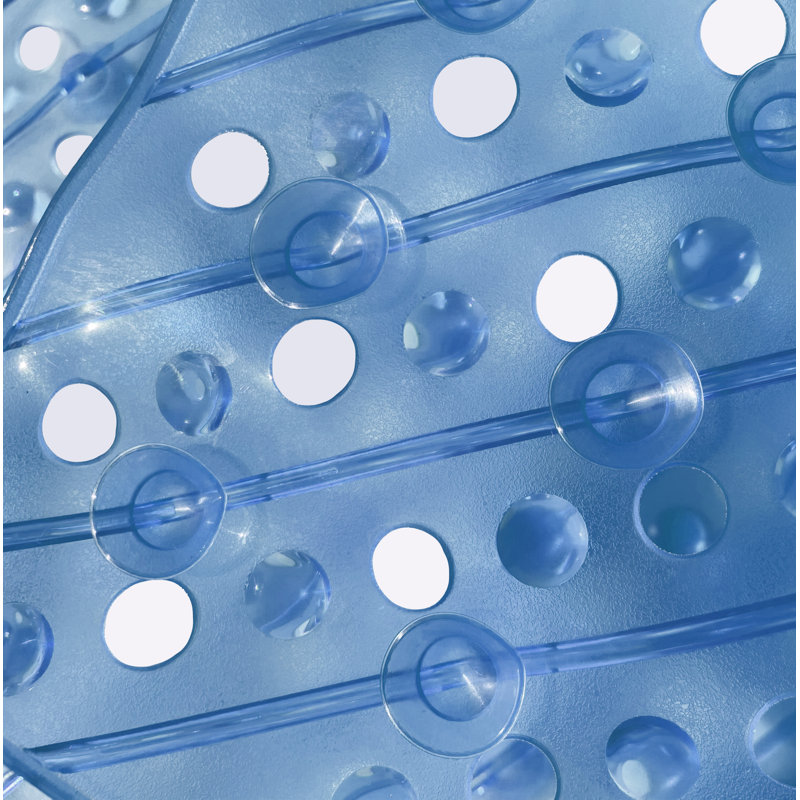 Tapis de douche à pois Aariketh, Bleu