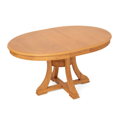 Extendable Solid Rubber Wood Dining Table with Space-Saving Design