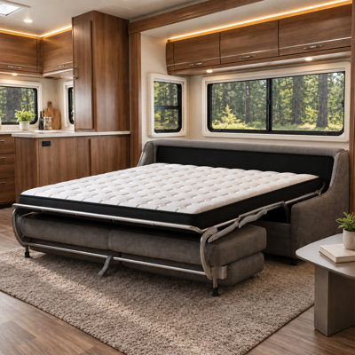 Canapé-lit moderne sans accoudoirs 47,24 po avec chenille moelleuse, rembourrage 5 couches pour les petits espaces