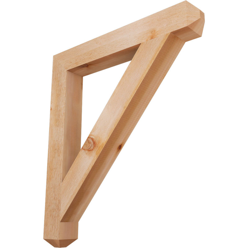 Support pour scie rugueuse artisanale, l 4 po x P 30 po x H 34 po, cèdre rouge de l'Ouest, H 34 po x l 4 po x P 30 po
