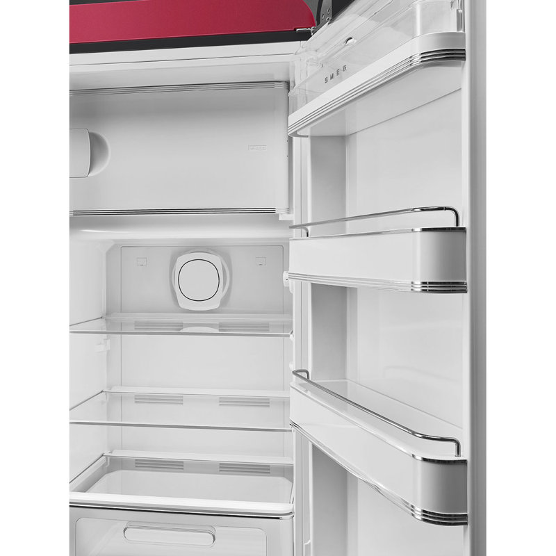 SMEG 50s Style 24'' Top Freezer 9.92 cu. ft. Refrigerator, Yellow, Right