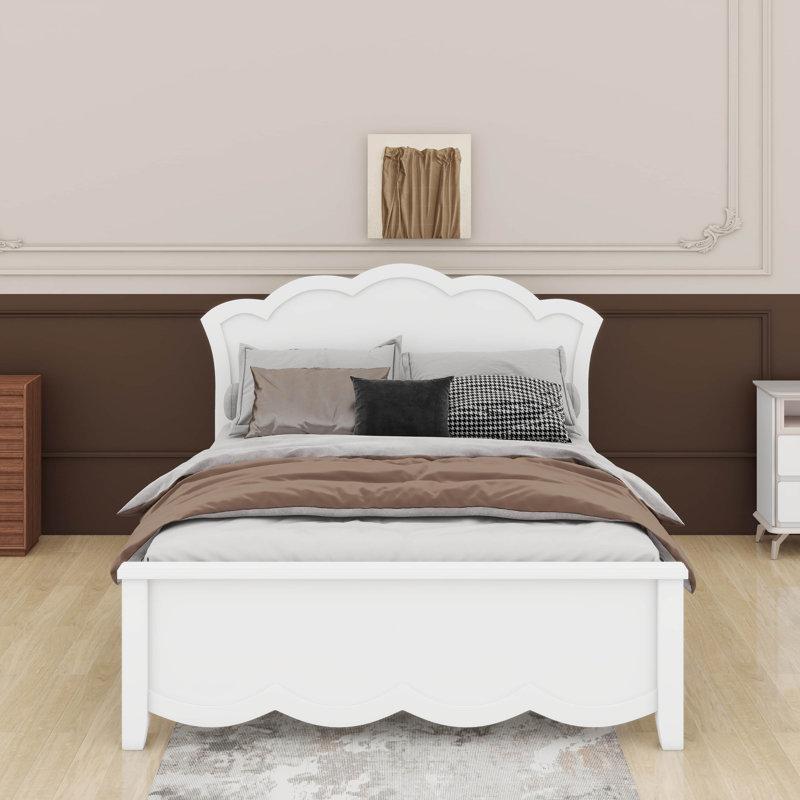 Platform Bed With Headboard, Solid Wood Platform Bed Frame