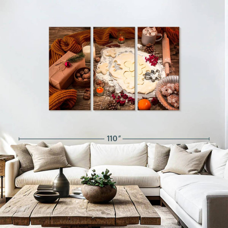 Senne Baking Gingerbread Men, 48" H x 74" W