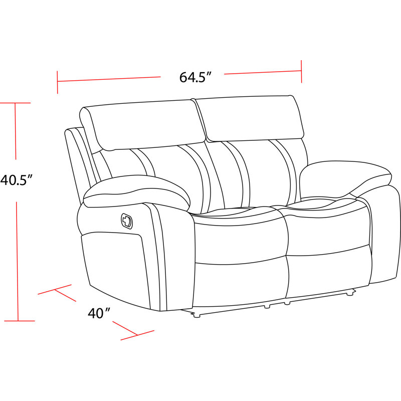 Arthur Abree Manual Reclining Loveseat