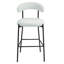 Tabouret de bar 26 po à hauteur de comptoir avec tabouret de bar et housse en tissu noir avec revêtement thermolaqué et repose-pieds-327321431